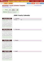 ڵ޷(ںԷ)- Yearly Calendar Template