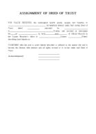 ASSIGNMENT OF DEED OF TRUST