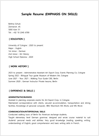 Sample Resume(EMPHASIS ON SKILLS)