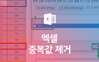 엑셀 중복값 제거